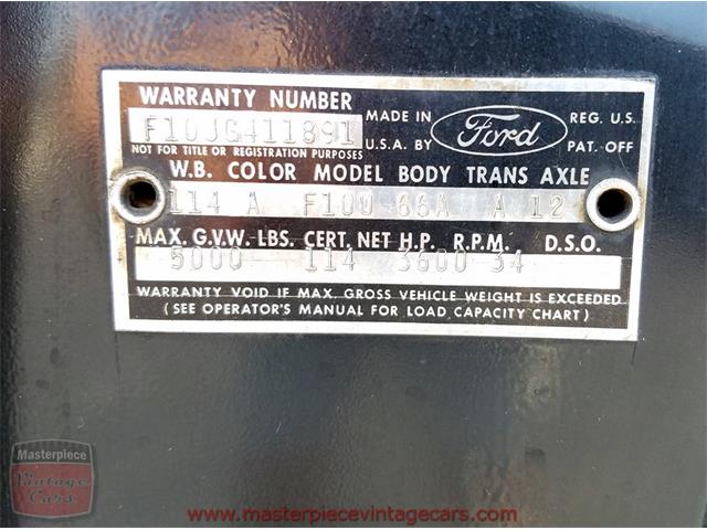 1963 Ford F100 (CC-1006518) for sale in Whiteland, Indiana