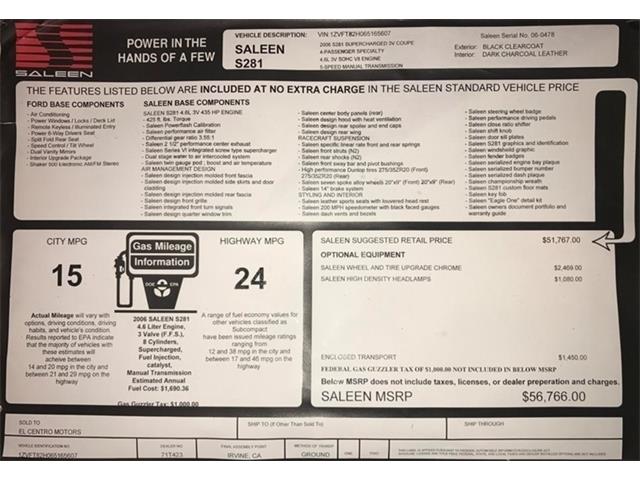 2006 Ford Mustang Saleen S281 Supercharged (CC-1019305) for sale in Online, 