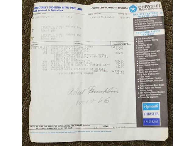 1967 Chrysler Newport (CC-1020039) for sale in Carey, Illinois