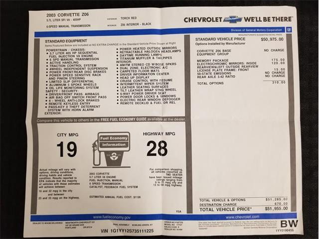2003 Chevrolet Corvette Z06 (CC-1040402) for sale in Mesa, Arizona
