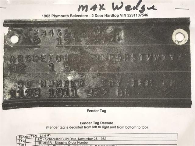 1963 Plymouth Belvedere (CC-1046265) for sale in Punta Gorda, Florida