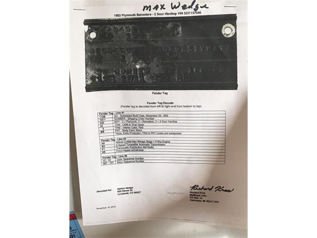 1963 Plymouth Belvedere (CC-1046265) for sale in Punta Gorda, Florida