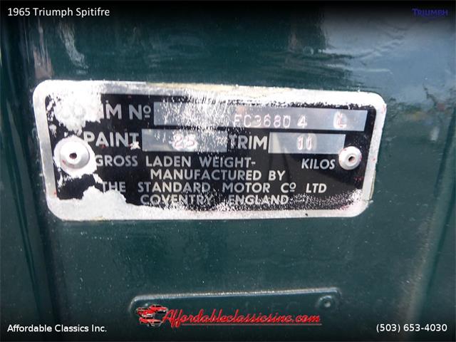 1965 Triumph Spitfire (CC-1056641) for sale in Gladstone, Oregon