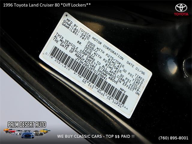 1996 Toyota Land Cruiser (CC-1058222) for sale in Palm Desert , California