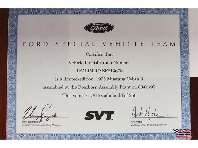 1995 Ford Mustang Cobra (CC-1060585) for sale in Glen Ellyn, Illinois