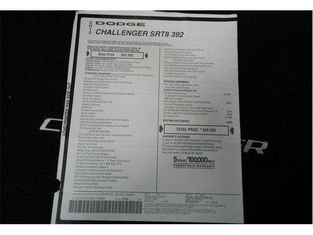 2012 Dodge Challenger SRT8 392 Coupe (CC-1068012) for sale in Punta Gorda, Florida