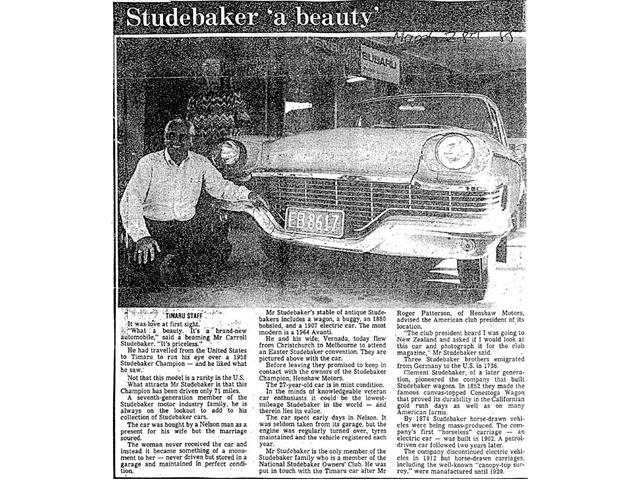 1958 Studebaker Champion (CC-1070386) for sale in Auckland, New Zealand