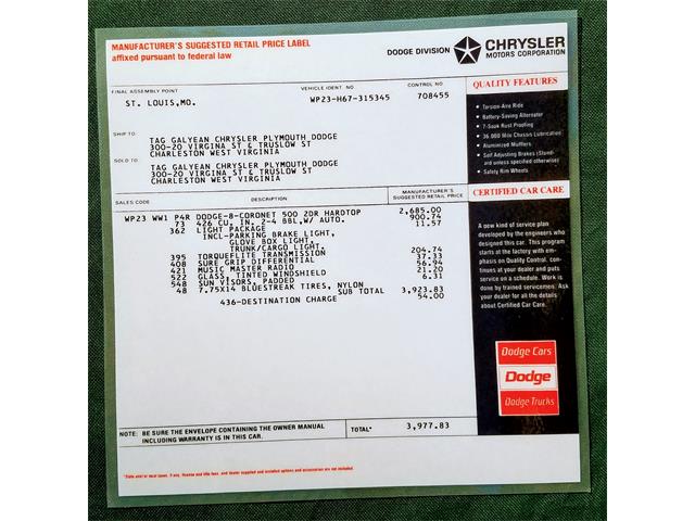 1966 Dodge Coronet 500 (CC-1088317) for sale in Rahway, New Jersey