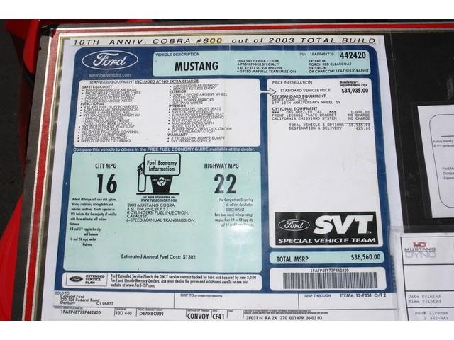2003 Ford Mustang (CC-1095220) for sale in Phoenix, Arizona