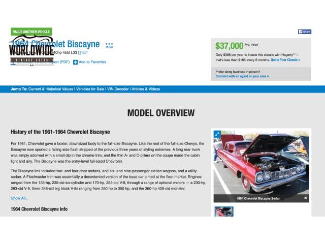 1964 Chevrolet Biscayne (CC-1097161) for sale in Denver , Colorado