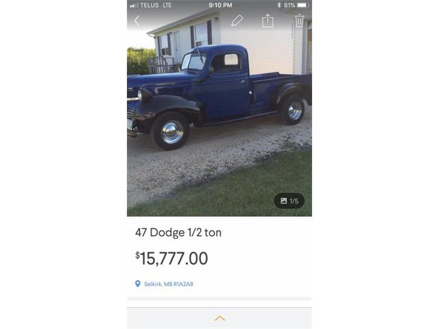 1947 Dodge 1/2 Ton Pickup (CC-1097472) for sale in West Pittston, Pennsylvania