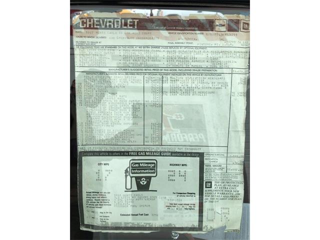 1987 Chevrolet Monte Carlo SS Aerocoupe (CC-1105987) for sale in Mill Hall, Pennsylvania