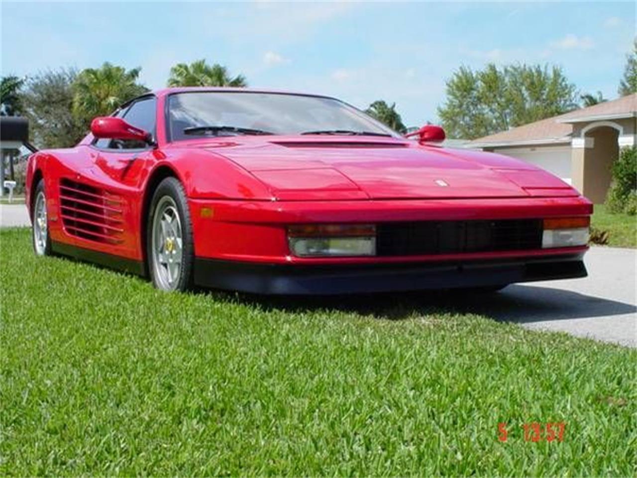 white 1991 ferrari testarossa