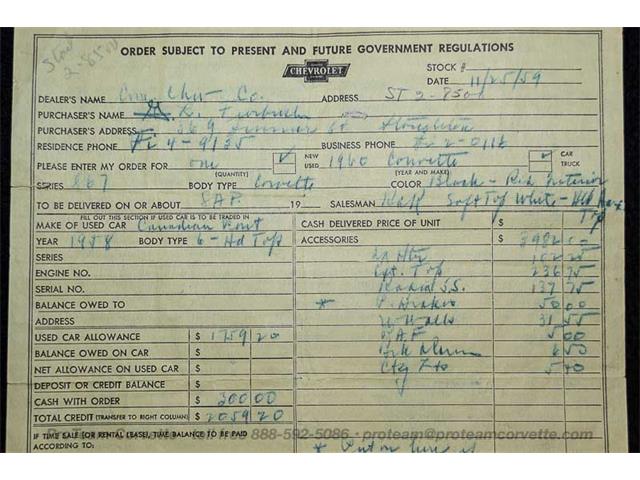 1960 Chevrolet Corvette (CC-1134782) for sale in Napoleon, Ohio