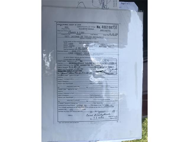 1989 Ford Mustang GT (CC-1136343) for sale in Ebensburg, Pennsylvania