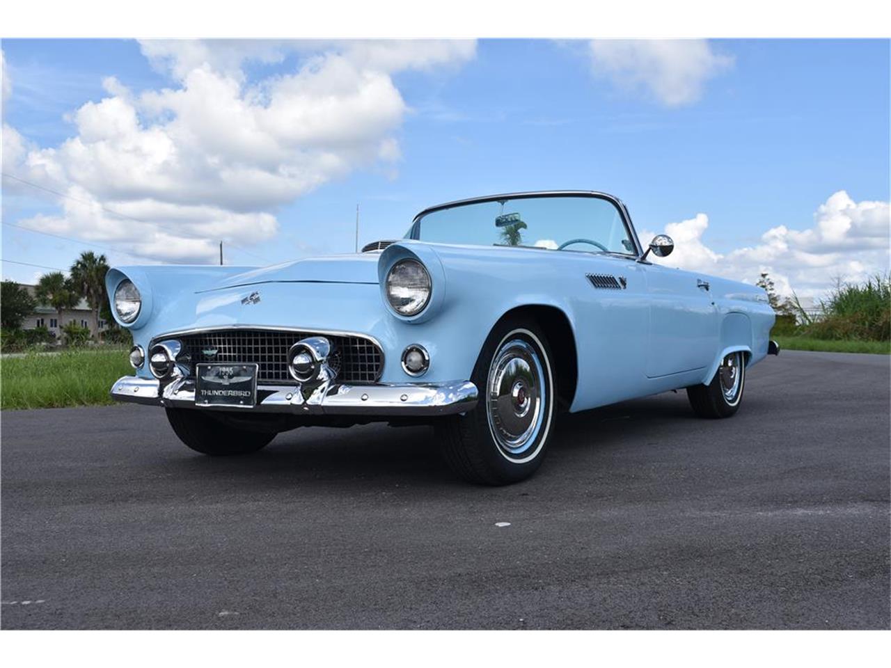 This is my dream car; powder blue 55 ford thunderbird.