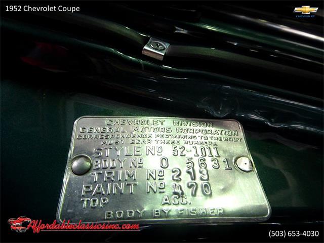 1952 Chevrolet Coupe (CC-1143830) for sale in Gladstone, Oregon