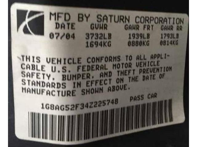 2004 Saturn Ion (CC-1158163) for sale in Woodbury, New Jersey