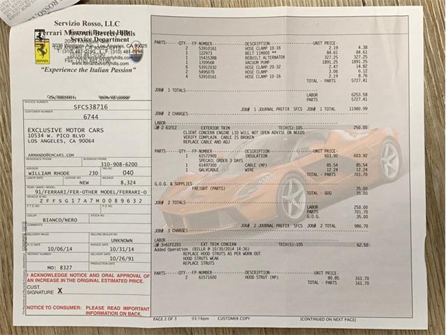 De Tomaso MODENA  TARGA PROVA #95  ORIGINAL 1987s CAR TAX receipt