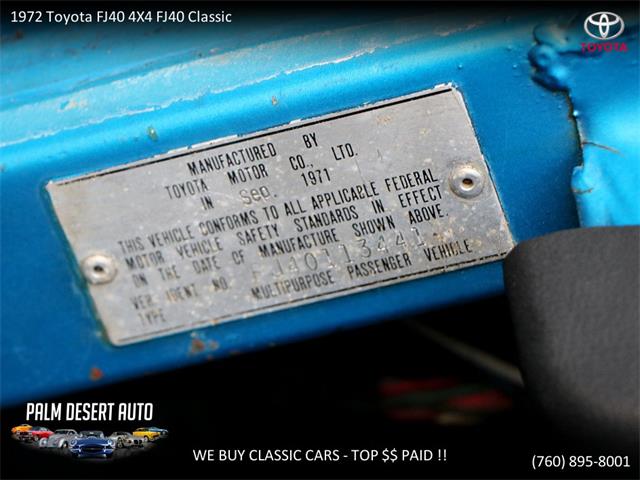 1972 Toyota Land Cruiser FJ40 (CC-1173643) for sale in Palm Desert , California