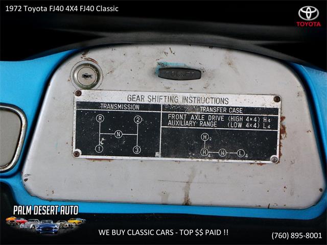 1972 Toyota Land Cruiser FJ40 (CC-1173643) for sale in Palm Desert , California