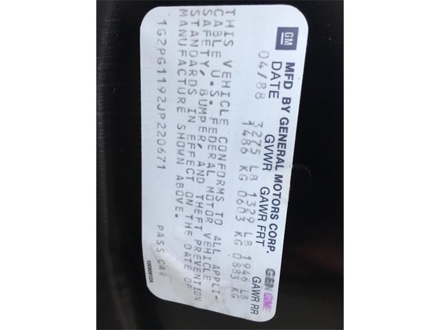 1988 Pontiac Fiero (CC-1173806) for sale in oakland, California