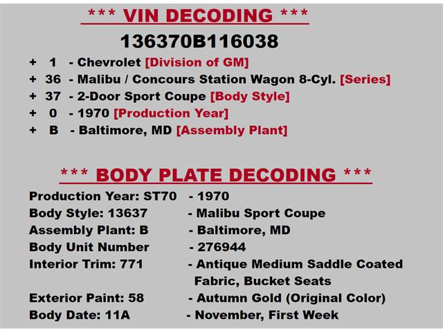 1970 Chevrolet Chevelle SS (CC-1178719) for sale in Eustis, Florida
