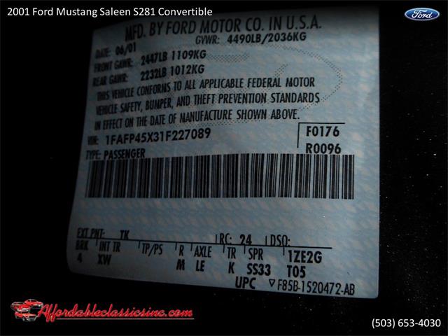 2001 Ford Mustang (Saleen) (CC-1206149) for sale in Gladstone, Oregon