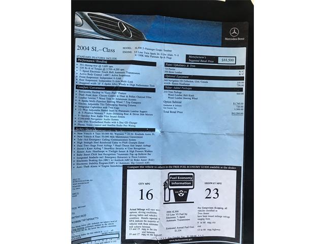 2004 Mercedes-Benz SL500 (CC-1213732) for sale in Woodstock, Georgia
