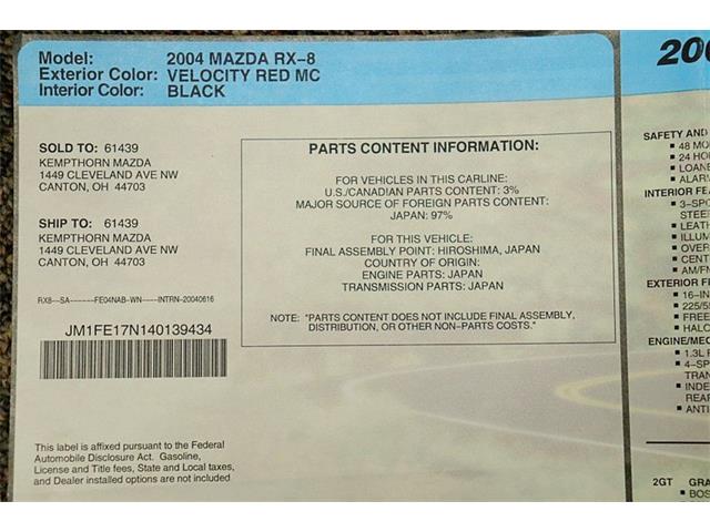 2004 Mazda RX-8 (CC-1250852) for sale in Kentwood, Michigan
