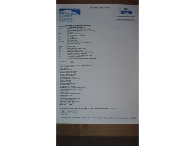 2007 Ford Mustang GT/CS (California Special) (CC-1259104) for sale in Lincoln, Delaware