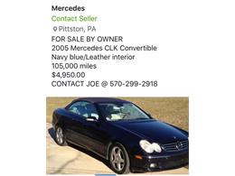 2005 Mercedes-Benz CLK (CC-1259191) for sale in West Pittston, Pennsylvania