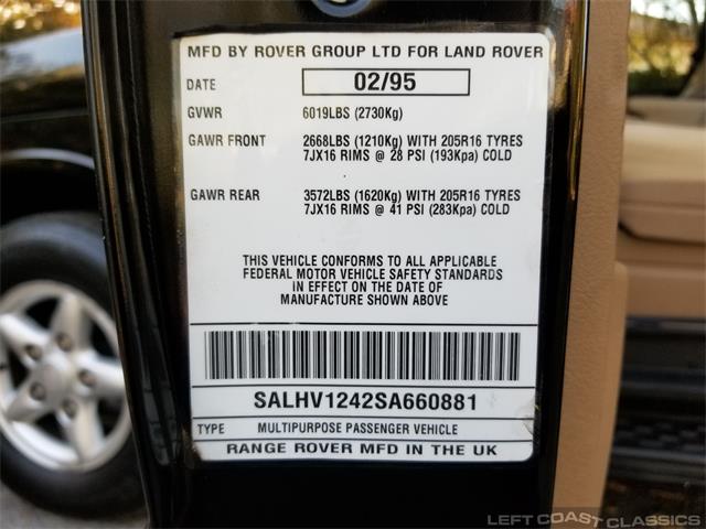1995 Land Rover Range Rover (CC-1262159) for sale in Sonoma, California