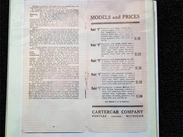 1909 Cartercar Model H (CC-1267944) for sale in Macedonia, Ohio