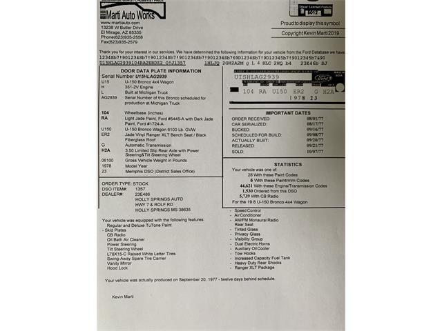 1978 Ford Bronco (CC-1274016) for sale in Gainesville, Georgia