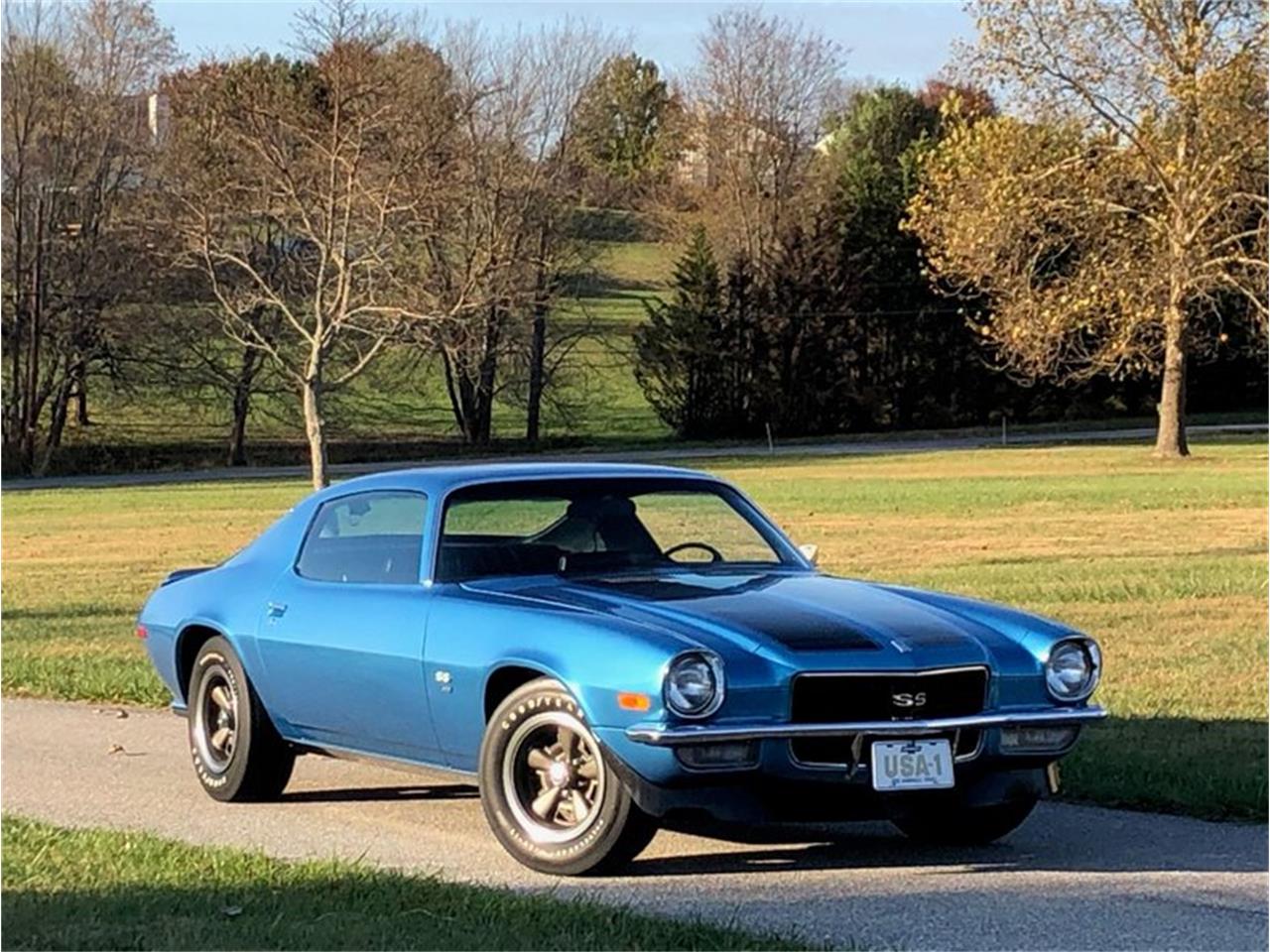 1970 camaro ss blue