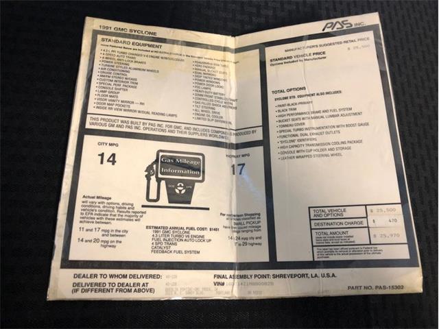 1991 GMC Syclone (CC-1300193) for sale in Mesa, Arizona