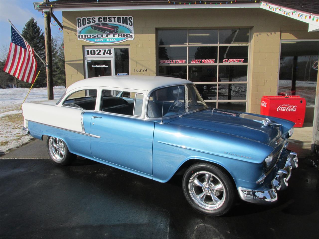 Marina Blue & White 1955 Chevrolet 210 for sale located in Goodrich, Mi...