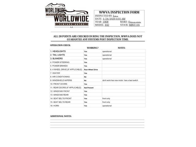 1968 Oldsmobile 442 (CC-1321268) for sale in Denver , Colorado