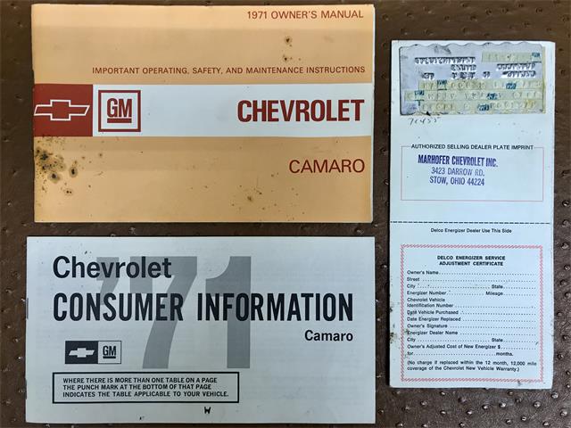 1971 Chevrolet Camaro (CC-1320292) for sale in Sherman, Texas