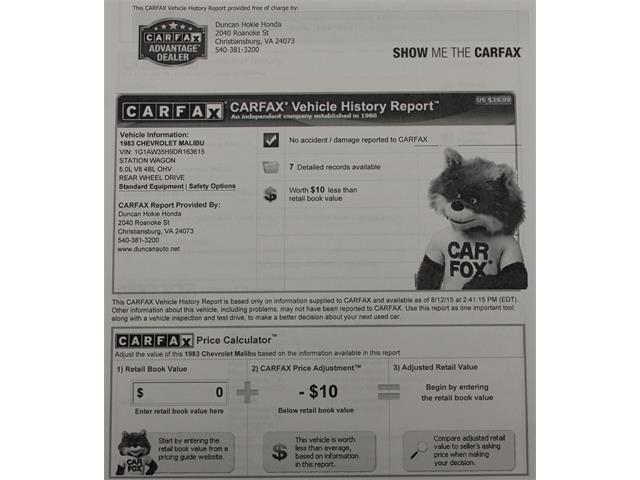 1983 Chevrolet Malibu (CC-1337378) for sale in Christiansburg, Virginia