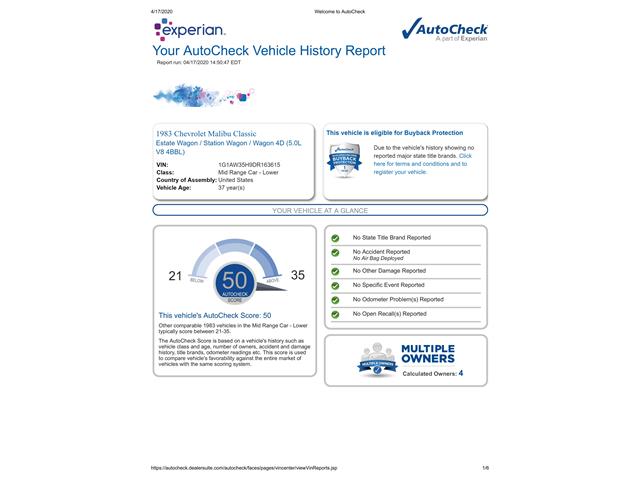 1983 Chevrolet Malibu (CC-1337378) for sale in Christiansburg, Virginia