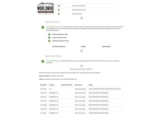 1985 Nissan Pickup (CC-1344497) for sale in Denver , Colorado