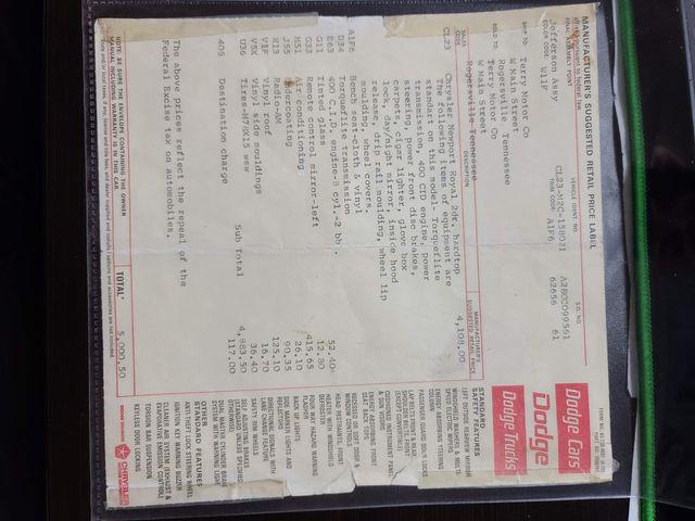 1972 Chrysler Newport (CC-1346024) for sale in Hope Mills, North Carolina