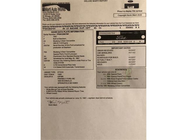 1967 Ford Mustang (CC-1369473) for sale in Bentonville, Arkansas