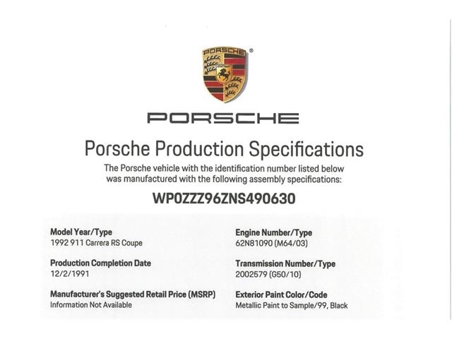 1992 Porsche 911 Carrera (CC-1383843) for sale in Scotts Valley, California
