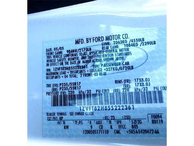 2005 Ford Mustang (CC-1518651) for sale in Wilson, Oklahoma