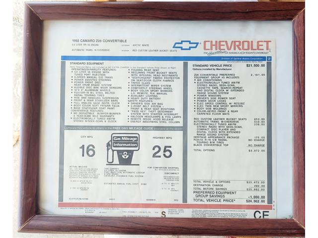 1992 Chevrolet Camaro Z28 (CC-1567889) for sale in Lake Wales , Florida