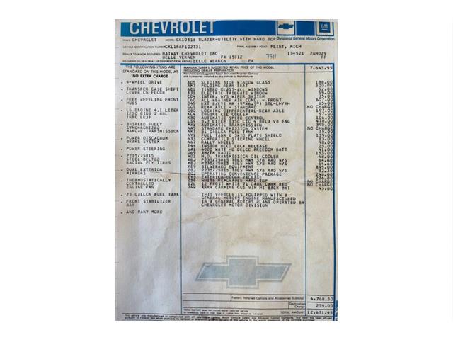 1980 Chevrolet Blazer (CC-1573485) for sale in St. Charles, Missouri