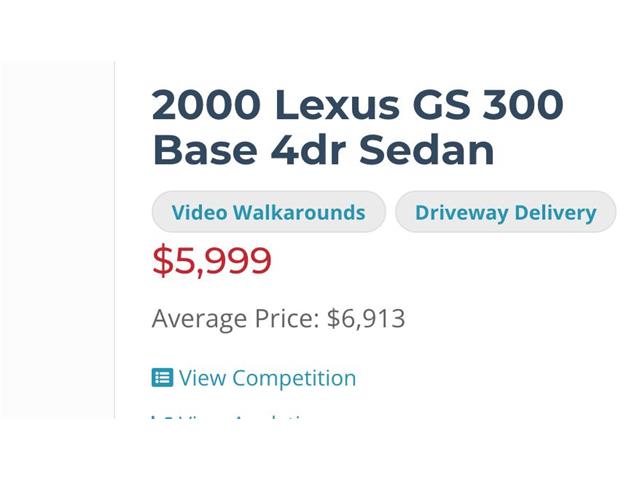 2000 Lexus GS300 (CC-1575081) for sale in Riverside, California